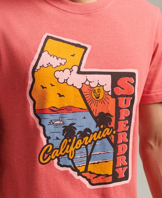 Camiseta m/c con mapa California Superdry Candy Rose