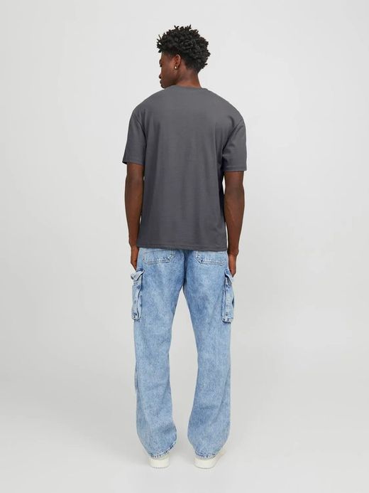 Camiseta m/c con pequeñas letras branding engomadas Jack & Jones Iron Gate