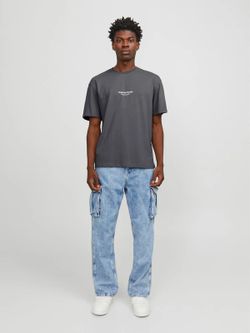 Camiseta m/c con pequeñas letras branding engomadas Jack & Jones Iron Gate