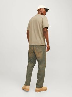 Camiseta m/c con pequeñas letras branding engomadas Jack & Jones Silver