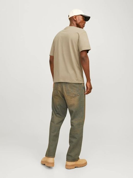 Camiseta m/c con pequeñas letras branding engomadas Jack & Jones Silver