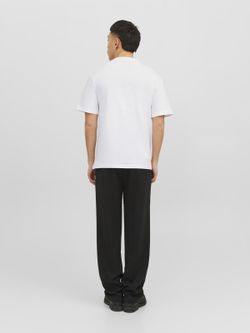 Camiseta m/c con pequeñas letras branding engomadas Jack & Jones Bright White