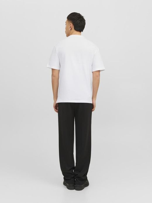 Camiseta m/c con pequeñas letras branding engomadas Jack & Jones Bright White