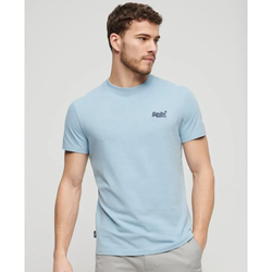 Camiseta m/c con pequeño logotipo branding Superdry Icy Blue