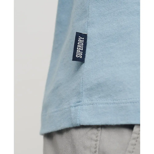 Camiseta m/c con pequeño logotipo branding Superdry Icy Blue