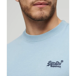 Camiseta m/c con pequeño logotipo branding Superdry Icy Blue