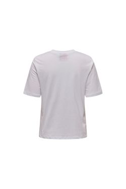 Camiseta m/c con print multicolor Only Bright White