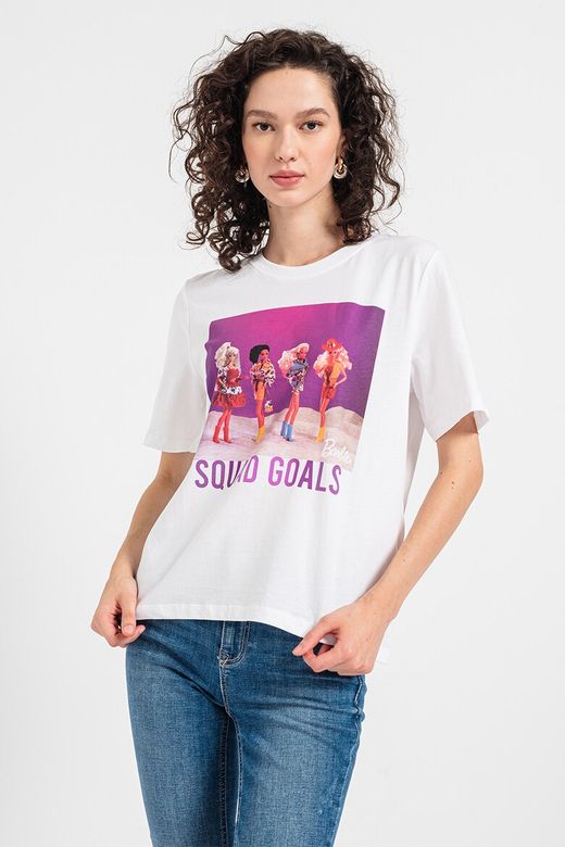 Camiseta m/c con print multicolor Only Bright White