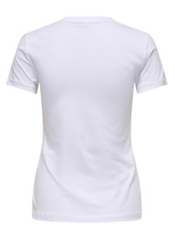 Camiseta m/c con print Beauty Only Bright White