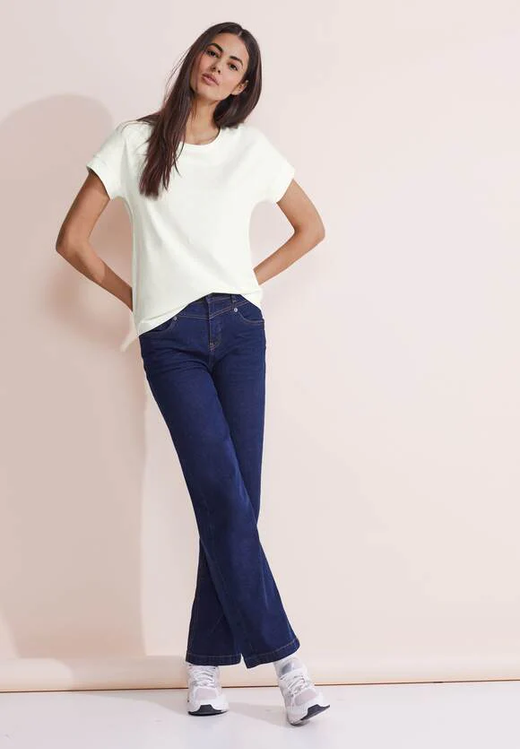 Camiseta m/c con print bordado Nautical Street One Off White