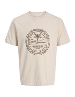 Camiseta m/c con print branding Jack & Jones Moonbean