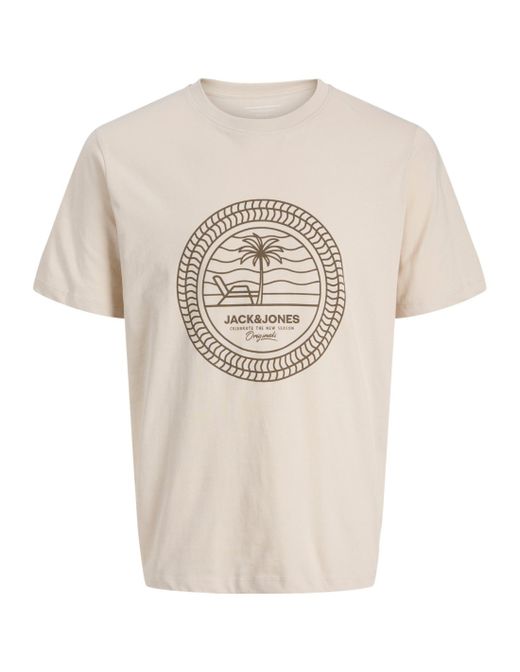 Camiseta m/c con print branding Jack & Jones Moonbean