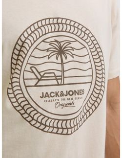 Camiseta m/c con print branding Jack & Jones Moonbean