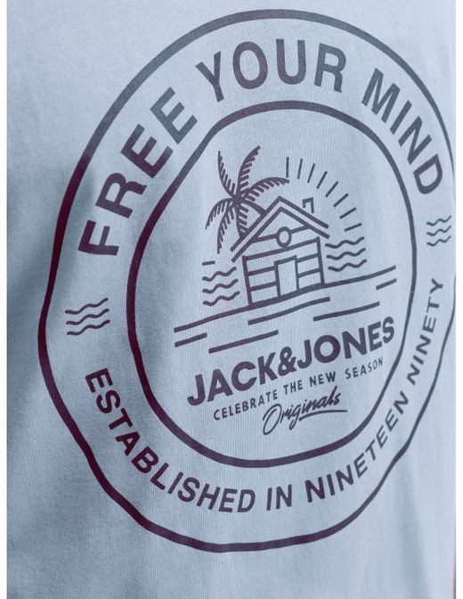 Camiseta m/c con print branding Jack & Jones Mountain Spring