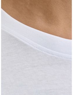 Camiseta m/c con print branding Jack & Jones White