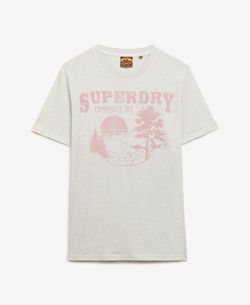 Camiseta m/c con print branding Superdry Ice Marl