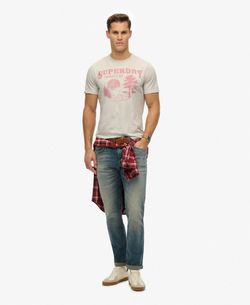 Camiseta m/c con print branding Superdry Ice Marl