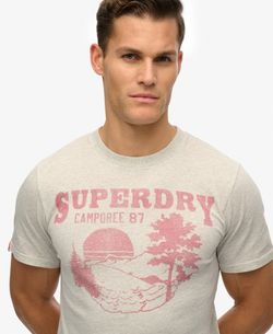 Camiseta m/c con print branding Superdry Ice Marl