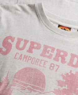 Camiseta m/c con print branding Superdry Ice Marl