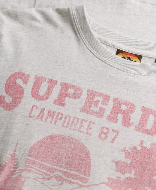 Camiseta m/c con print branding Superdry Ice Marl
