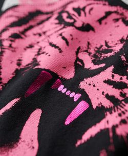 Camiseta m/c con print branding Superdry Jet Black