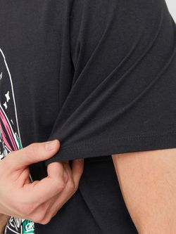 Camiseta m/c con print esqueleto monalisa Jack & Jones Black