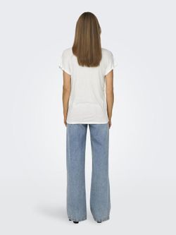 Camiseta m/c con print Chase the sun Only Cloud Dancer