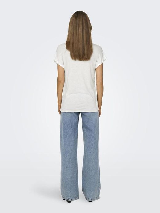 Camiseta m/c con print Chase the sun Only Cloud Dancer