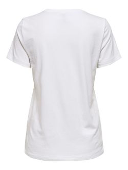 Camiseta m/c con print engomado Only Bright White 1
