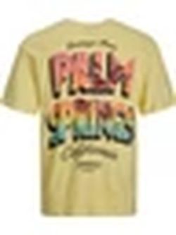 Camiseta m/c con print espalda Jack & Jones Yellow
