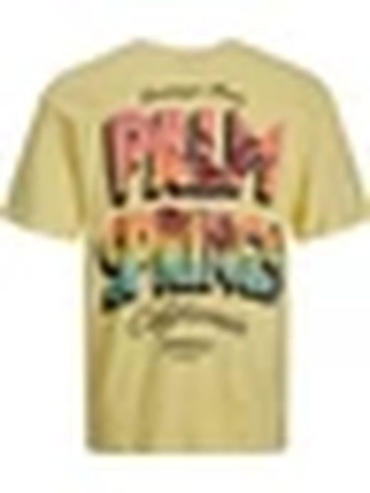 Camiseta m/c con print espalda Jack & Jones Yellow