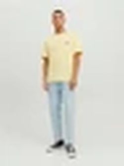 Camiseta m/c con print espalda Jack & Jones Yellow