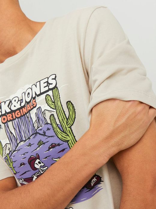Camiseta m/c con print esqueleto hamaca Jack & Jones Moonbean
