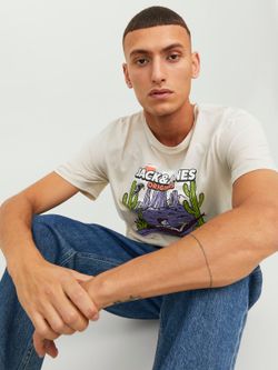 Camiseta m/c con print esqueleto hamaca Jack & Jones Moonbean