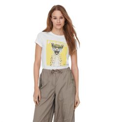 Camiseta m/c con print Fierce Only Bright White