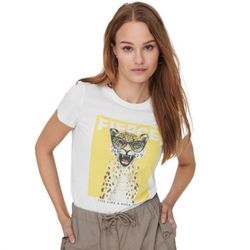 Camiseta m/c con print Fierce Only Bright White