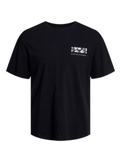 Camiseta m/c con print floral espalda Jack & Jones Black