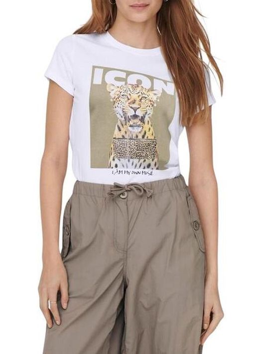 Camiseta m/c con print Icon Only Bright White 1