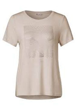 Camiseta m/c con print metalizado Under the sea Street One Sand