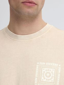 Camiseta m/c con print monocolor Blend Of America Flan