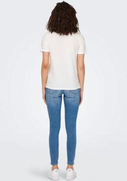 Camiseta m/c con print palmeras Only Cloud Dancer