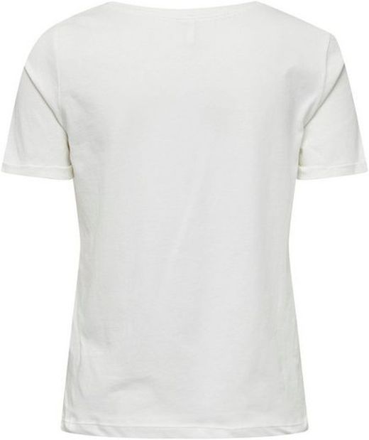 Camiseta m/c con print palmeras Only Cloud Dancer