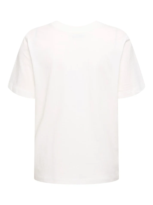 Camiseta m/c con print perro & pajarita Jdy White