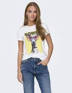 Camiseta m/c con print Power Only Bright White 3