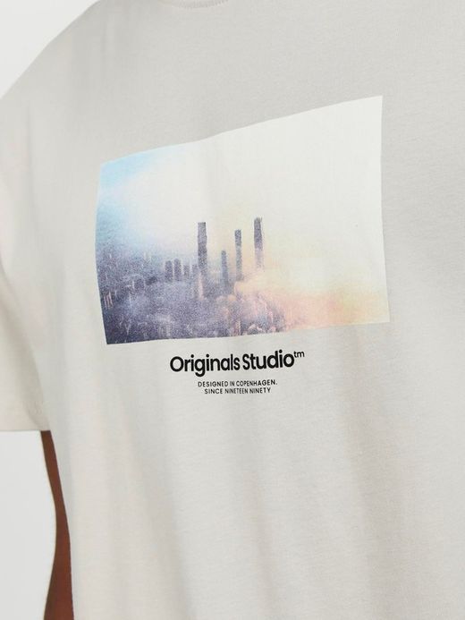 Camiseta m/c con print skyline Jack & Jones Moonbean