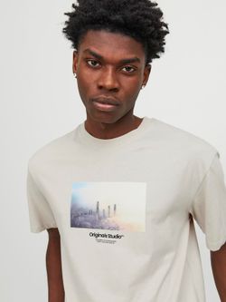 Camiseta m/c con print skyline Jack & Jones Moonbean