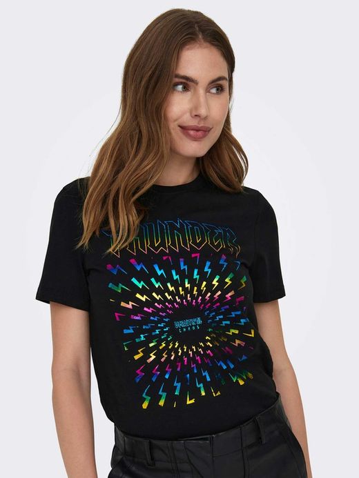 Camiseta m/c con print Thunder Only Black 1