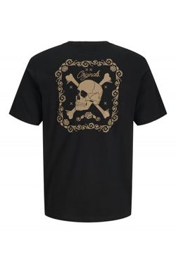 Camiseta m/c con serigrafía calavera Jack & Jones Black