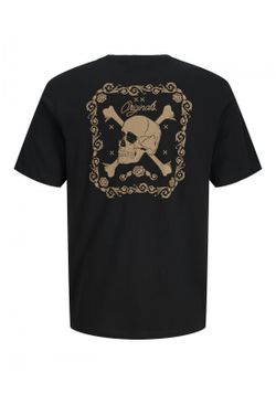 Camiseta m/c con serigrafía calavera Jack & Jones Black