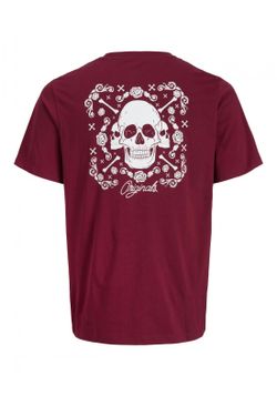 Camiseta m/c con serigrafía calavera Jack & Jones Red